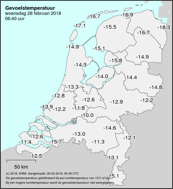 vorstgevoeligheid van planten bij de Groene Prins